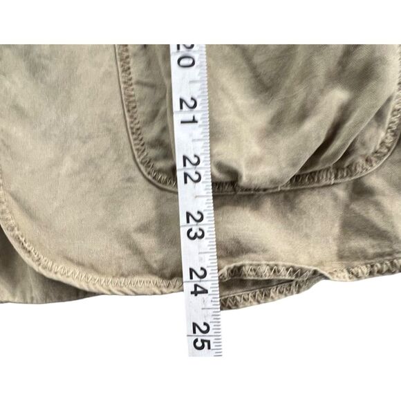 J Jill Blazer Jacket Women XS Tan Tencel Linen Blend Tie Front Coastal Cottage - Picture 8 of 15